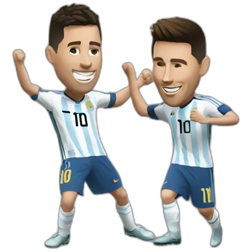 Ronaldo And Messi dancing emoji