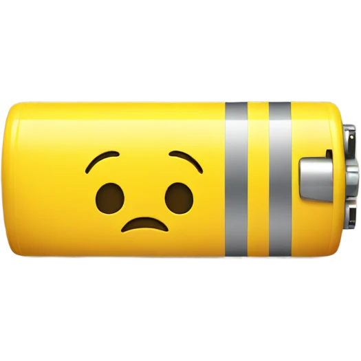 Yellow Sad battery  emoji
