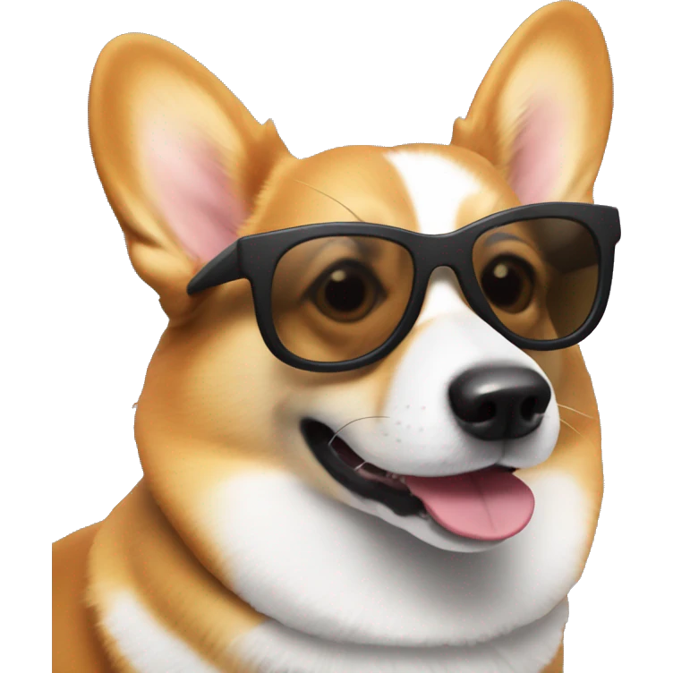 Corgi with sunglasses emoji