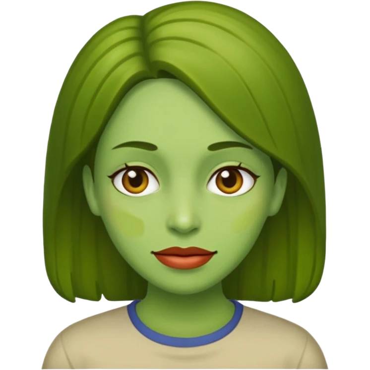 Female pickle emoji