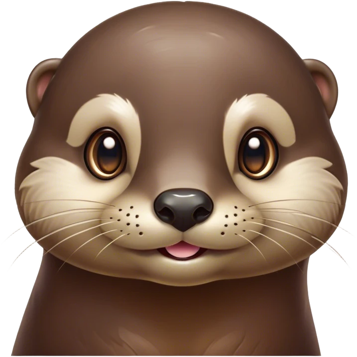 Cinematic Comical Otter Portrait Emoji, Head tilted dramatically with an exaggeratedly amused expression, featuring a striking, glossy brown Fur with a playful glint in its wide, expressive eyes filled with playful disbelief, Simplified yet hilariously expressive features, highly detailed, glowing with a slightly sassy glow, high shine, dramatic yet playful, stylized with an air of cheeky aquatic mischief, bright and endearing, soft glowing outline, capturing the essence of a spirited and over-the-top otter, so meme-worthy it feels like it could splash its way into internet fame instantly! emoji
