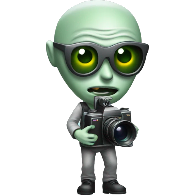 Alien director holding camera emoji