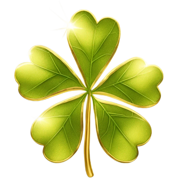 Golden clover emoji