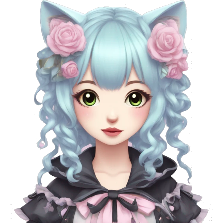 Pastel Edgy Kawaii Cute Beautiful Elegant Pretty Anime Punk Lolita Catgirl emoji