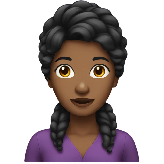 Black hair woman  emoji