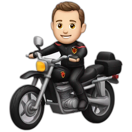 Jonathan Toews riding a motorcycle emoji