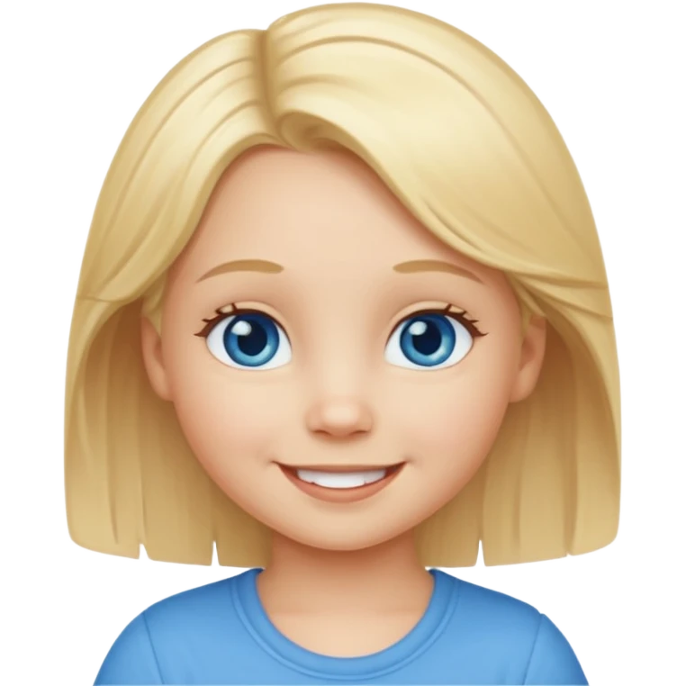 blond hair girl todler emojj emoji