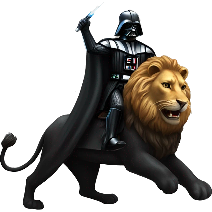 darth vader riding a lion emoji