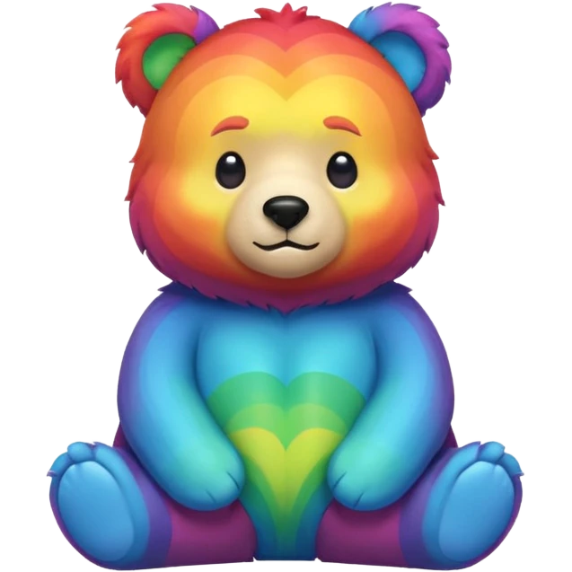 Rainbow bear emoji