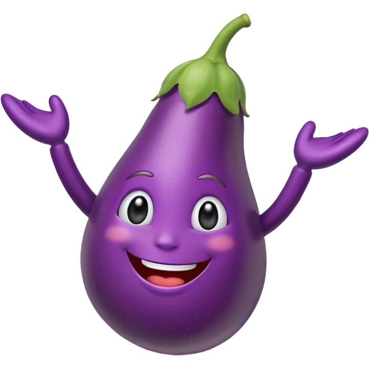 dancing eggplant emoji