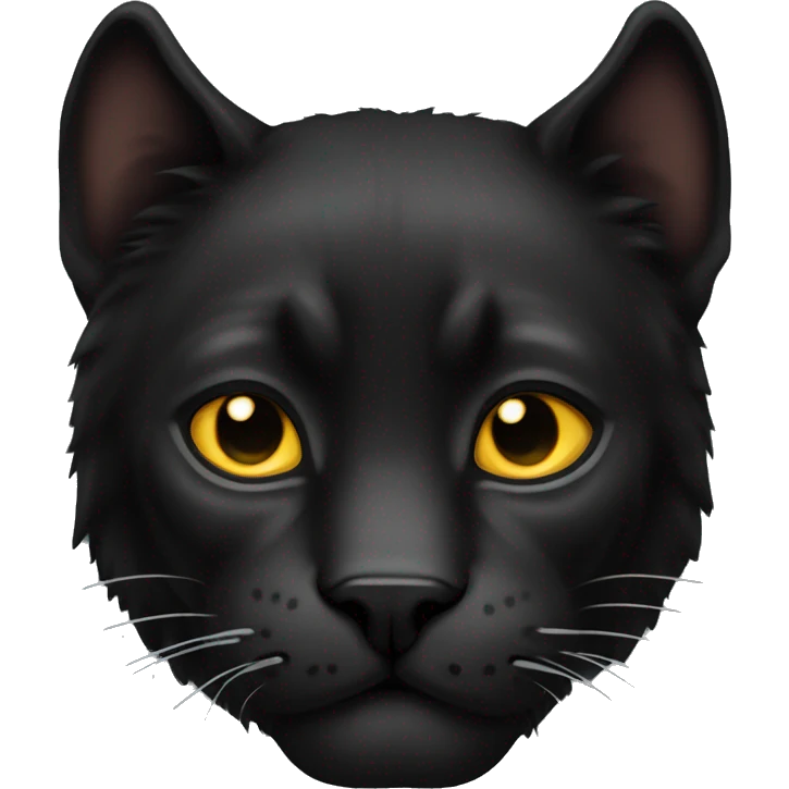 Animal pantera negra con ojos amarillos emoji