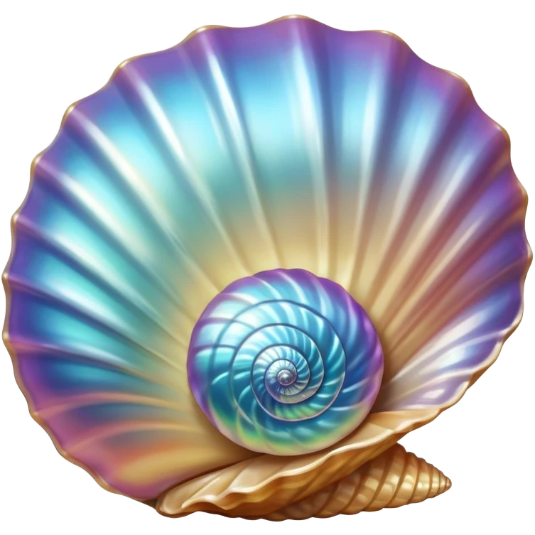 A shiny seashell emoji