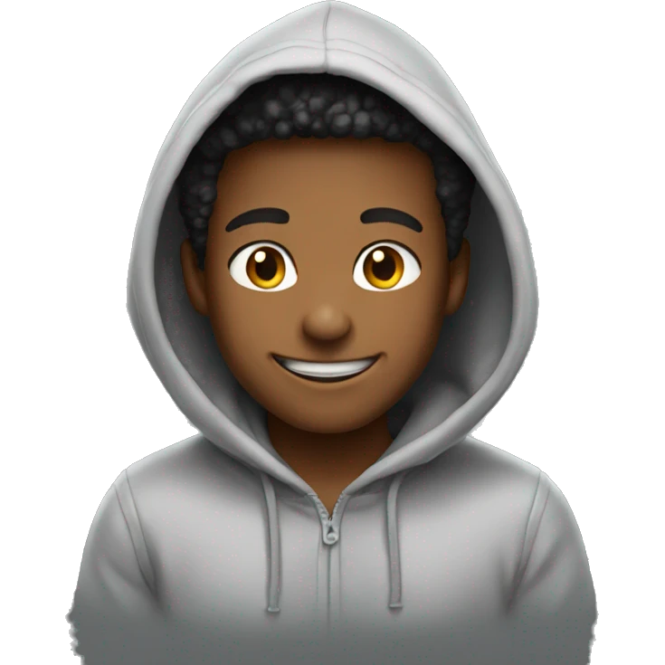 smiling boys in hoodies emoji
