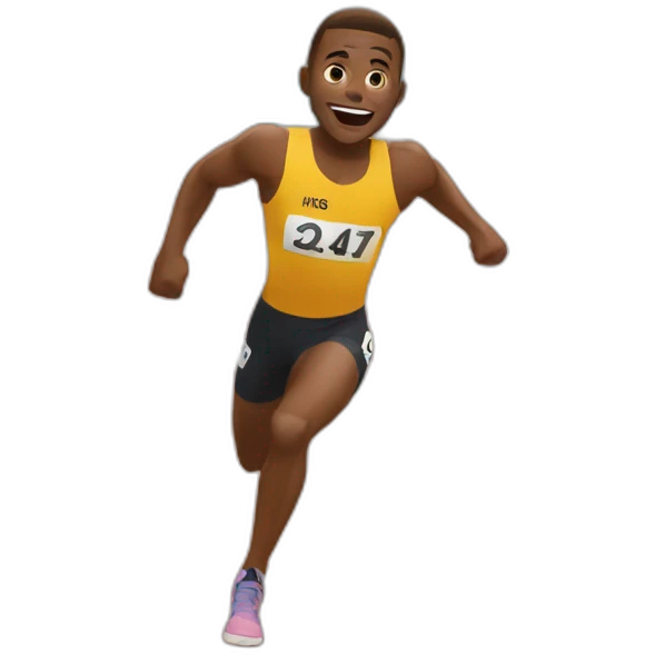 crouch start in sprint run emoji