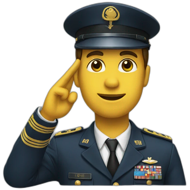 a salute emoji