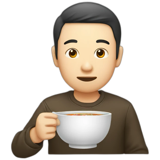 male drinking chinese soup emoji