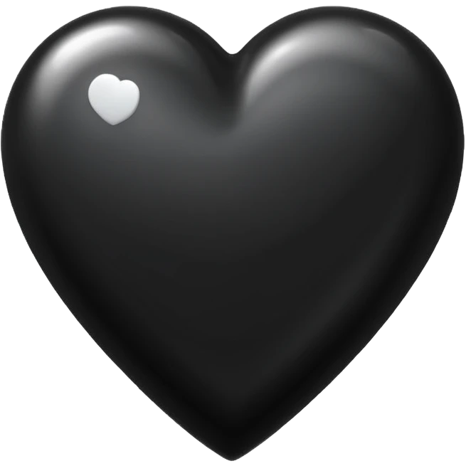 a emoji of a black hearth with botton griendiently white color emoji