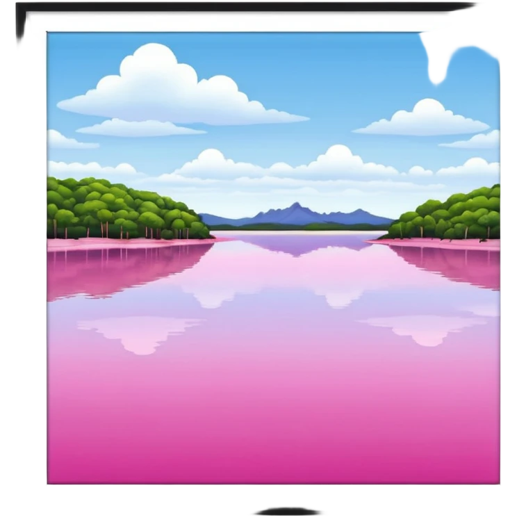 Australia pink lake image in professional look emoji