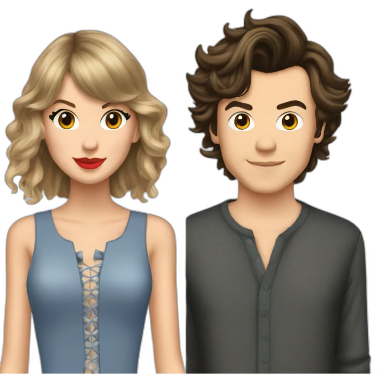 Taylor Swift and Harry styles emoji