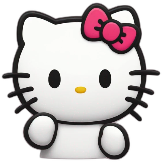 Hello kitty sad tear running down emoji