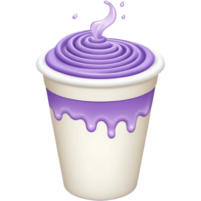 purple liquid in a white foam cup emoji