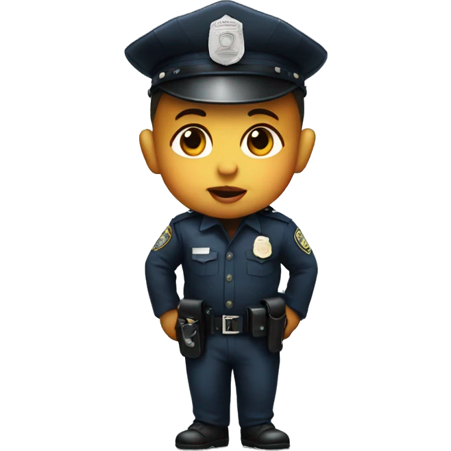 Baby with a cop hat emoji