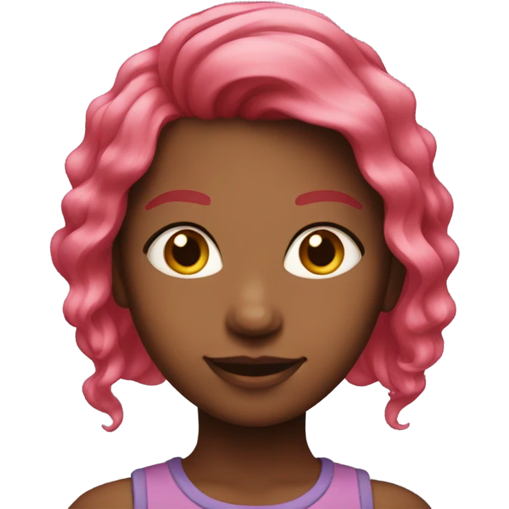 Girl with red and pink hair  emoji
