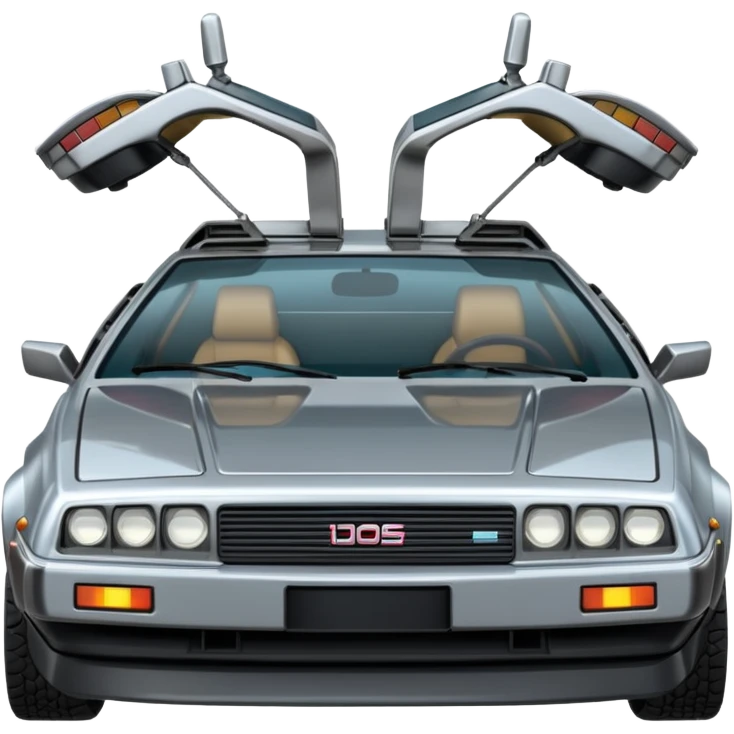 Delorean machine à voyager dans le temps emoji