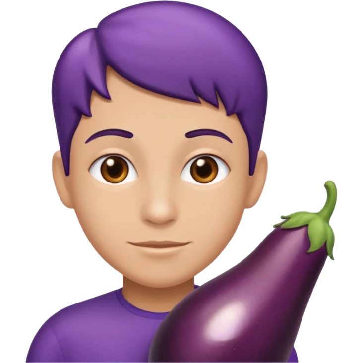 Eggplant shoved into vagina emoji