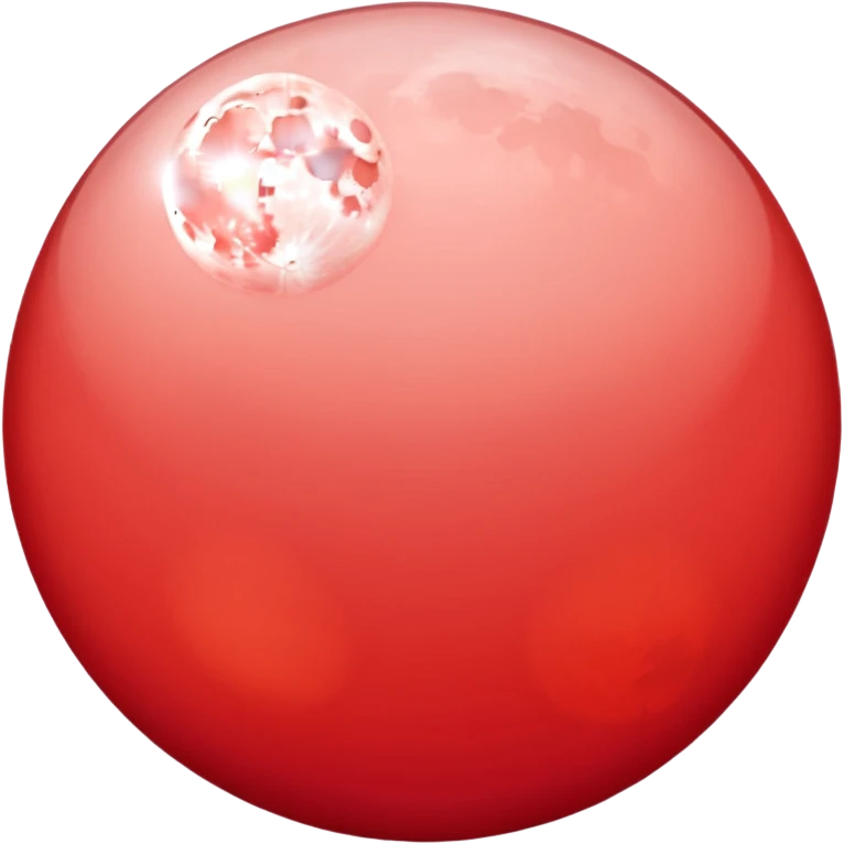 Moon with different shade red no eyes,no parts only plain emoji