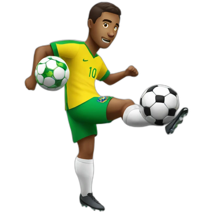 brazilian soccer player volley shot emoji