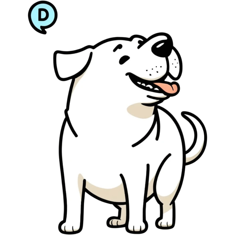 Dog farting emoji