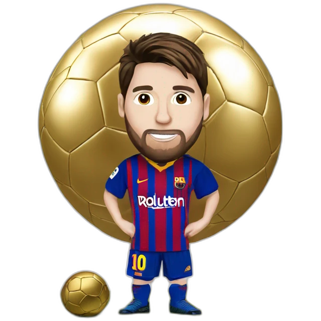 messi avec ballon d'or emoji