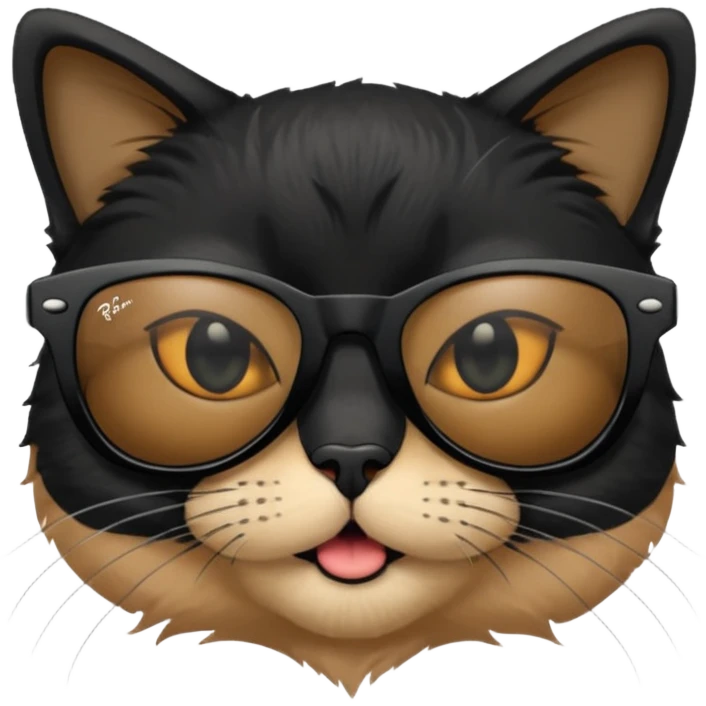 a bad kitty on the waves. make the cat look devlishish with a pair of black ray bans wayfers on emoji