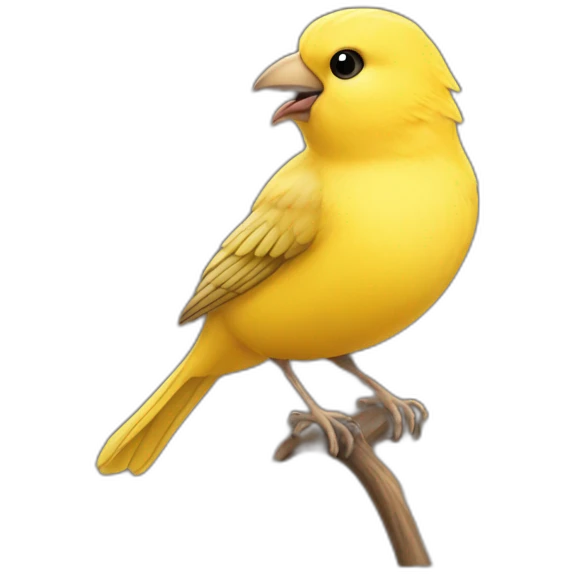 Canary. Singing emoji