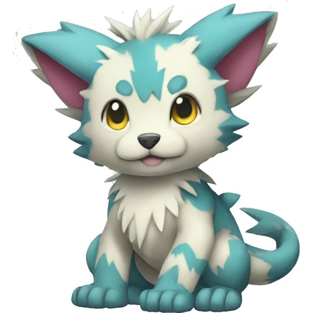 cute cool Digimon-Fakemon-animal full body emoji