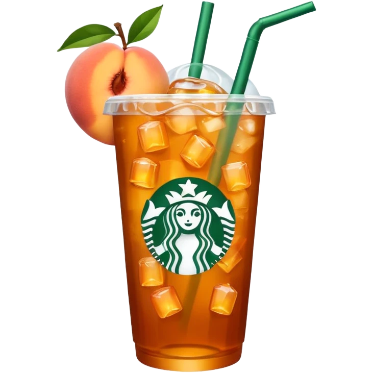 Starbucks ice tea peach emoji