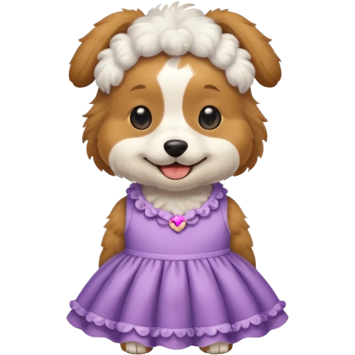 Dog wearing a dress emoji