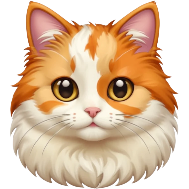 Cute Calico cat with Pinterest, creamy, soft vibe. emoji
