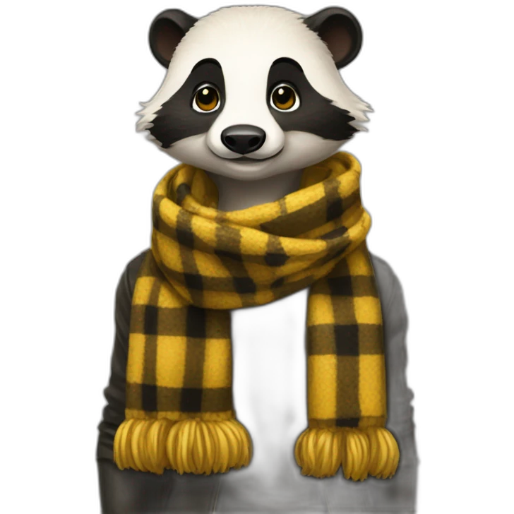 badger scarf hufflepuff emoji