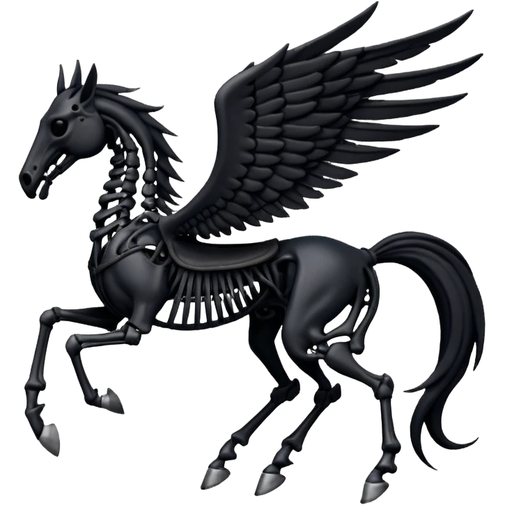 thestral: Winged horses visible only to those who have witnessed death and understand its significance. Can u make it thinner? Like an achal tekkine? emoji