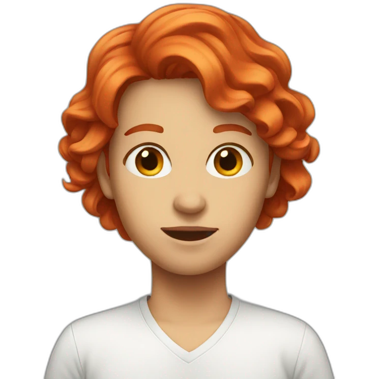 red hair emoji