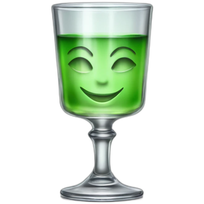 Absinthe in a clear glass  emoji