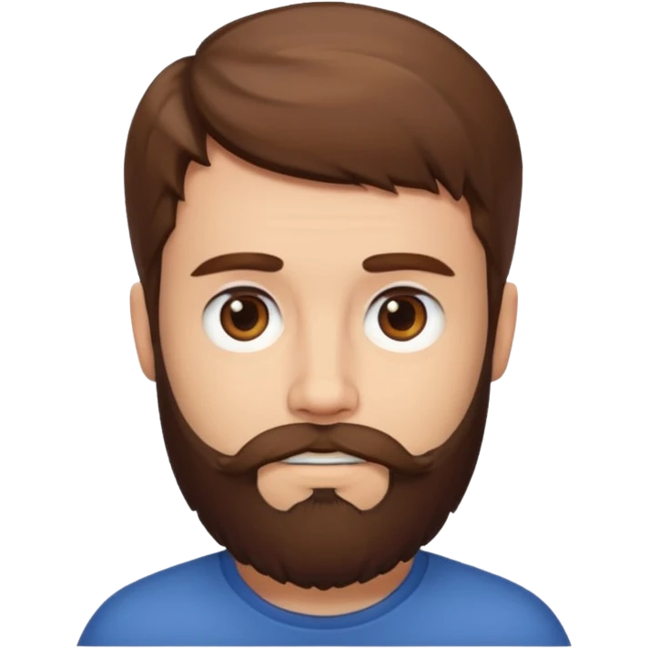 realistic portrait of bearded male emoji