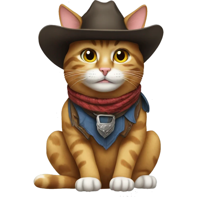 Cowboy cat emoji