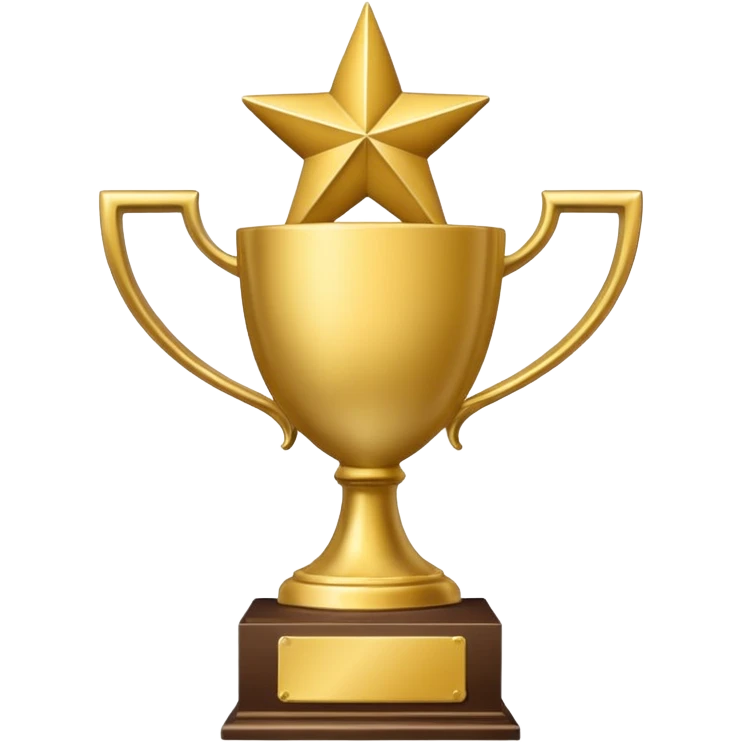 3rd runner up trophy for a winter holiday decorating contest emoji