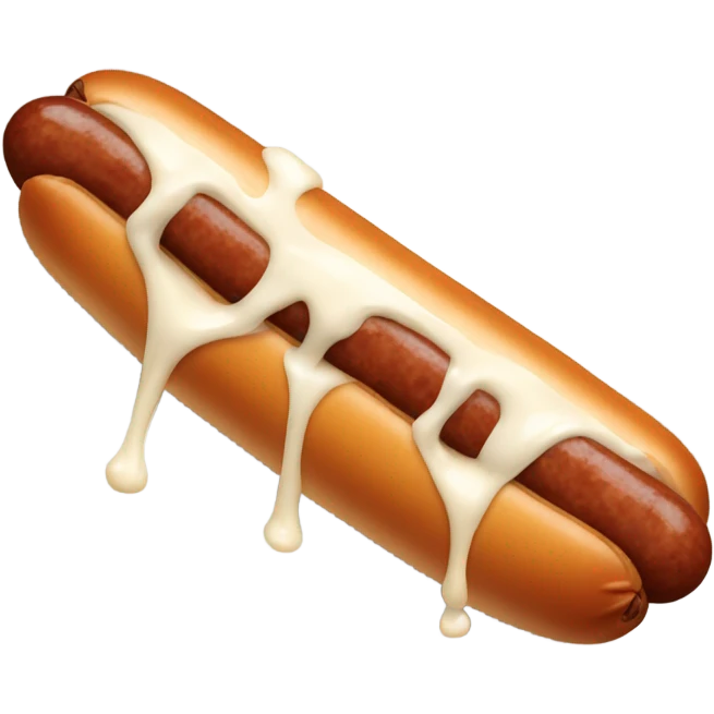 Sausage with cream dripping  emoji