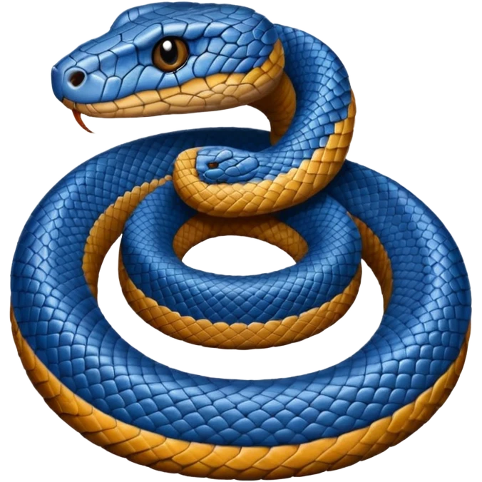 Black Copperhead snake blue shirt emoji