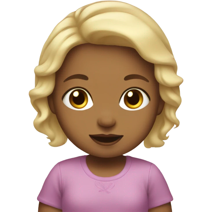 Baby girl with blonde hair emoji