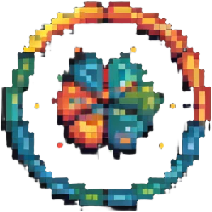 abstract learning symbol, minimal geometric design representing knowledge and growth, simple pixel art emoji